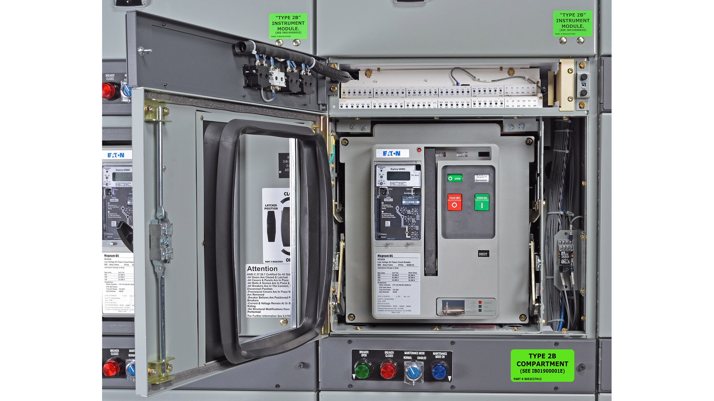 Front access arcresistant Low voltage switchgear Eaton