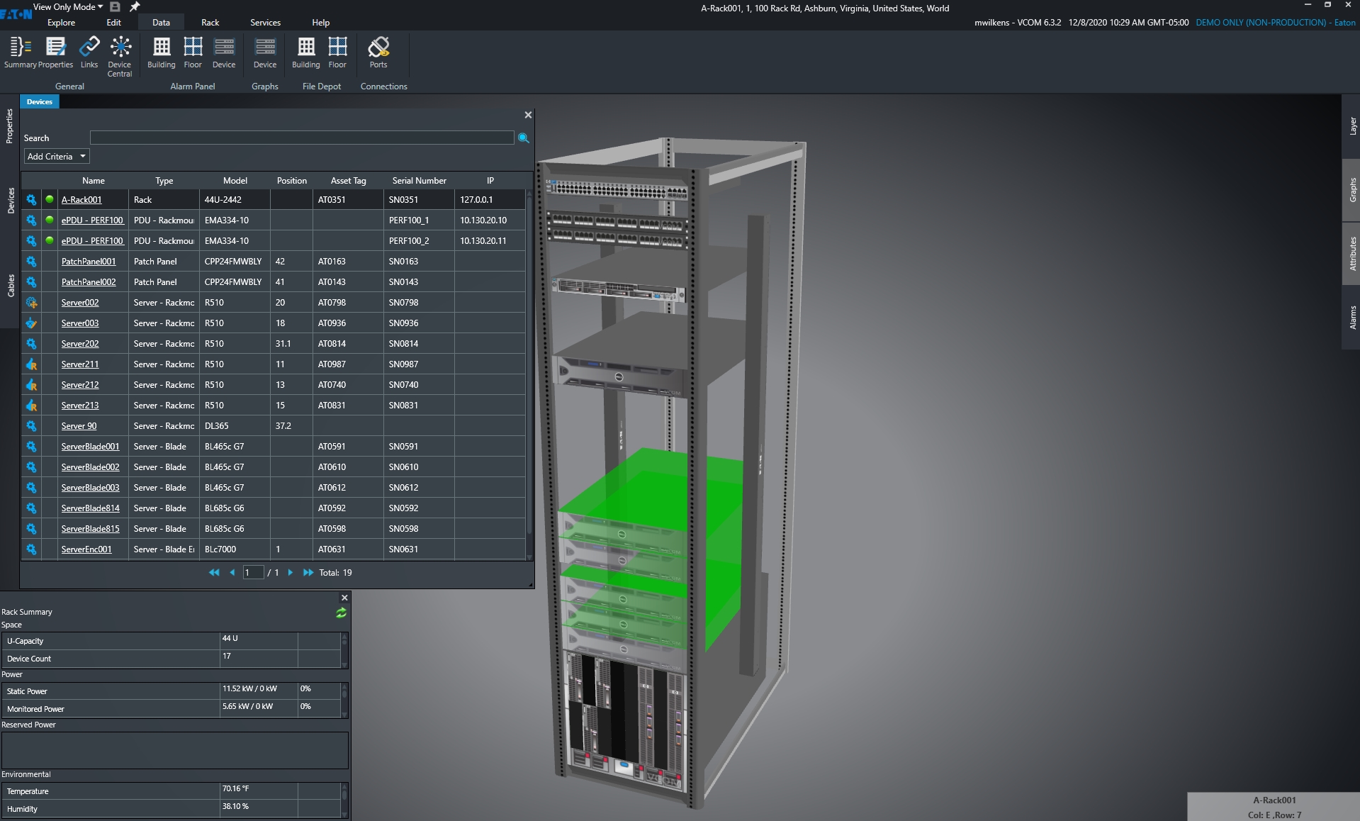 Eaton Visual Capacity Optimization Manager (VCOM)
