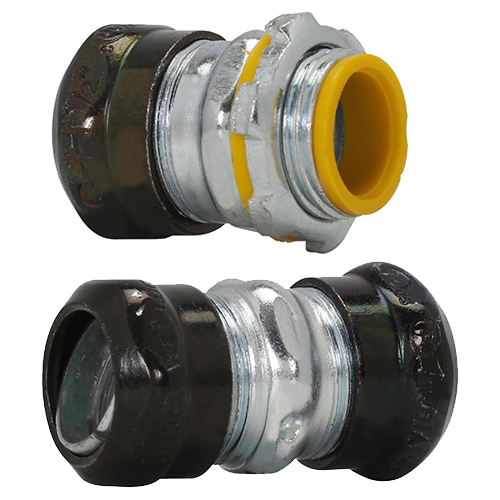 Eaton 663 RT Zinc Plated Steel Raintight EMT Compression Coupling 10/pkg Mate... 
