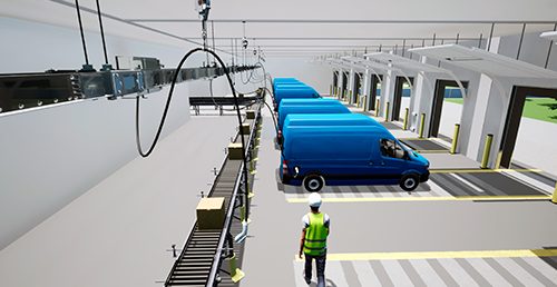 Overhead online ev charger