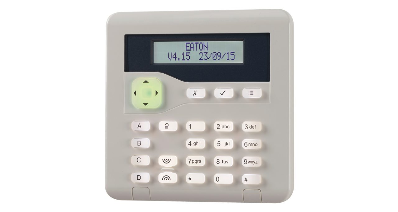 Surface mounted keypad range for intruder systems Eaton